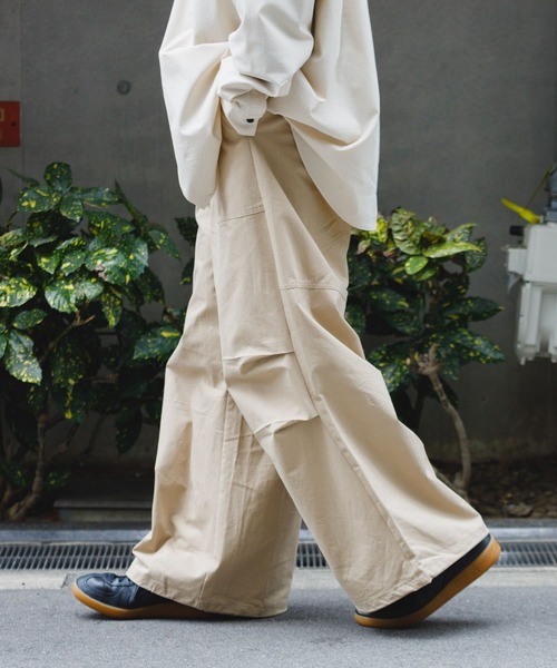 SENSE OF PLACE by URBAN RESEARCH（センスオブプレイスバイアーバンリサーチ）の「ベイカーワイドパンツ（その他パンツ・メンズ・ベージュ/ネイビー/オリーブ・MEDIUM/LARGE）」の6枚目の写真