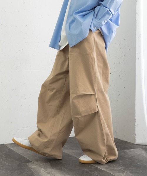 SENSE OF PLACE by URBAN RESEARCH（センスオブプレイスバイアーバンリサーチ）の「ベイカーワイドパンツ（その他パンツ・メンズ・ベージュ/ネイビー/オリーブ・MEDIUM/LARGE）」の12枚目の写真