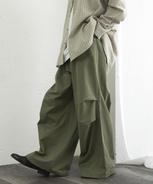 SENSE OF PLACE by URBAN RESEARCH（センスオブプレイスバイアーバンリサーチ）の「ベイカーワイドパンツ（その他パンツ・メンズ・ベージュ/ネイビー/オリーブ・MEDIUM/LARGE）」の18枚目の写真