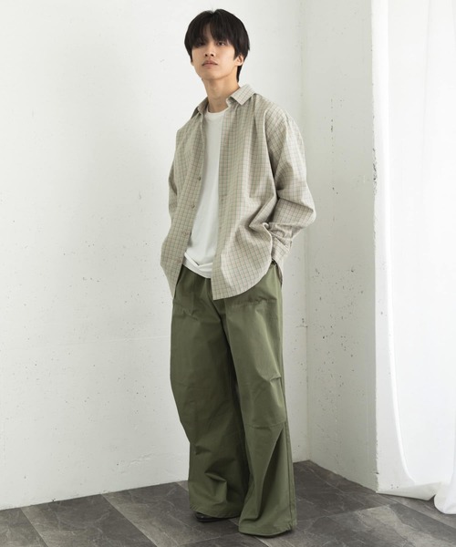 SENSE OF PLACE by URBAN RESEARCH（センスオブプレイスバイアーバンリサーチ）の「ベイカーワイドパンツ（その他パンツ・メンズ・ベージュ/ネイビー/オリーブ・MEDIUM/LARGE）」の20枚目の写真