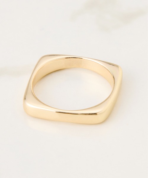 PAPILLONNER（パピヨネ）の「スクエアリング（リング・レディース・シルバー/ゴールド・FREE）」の5枚目の写真