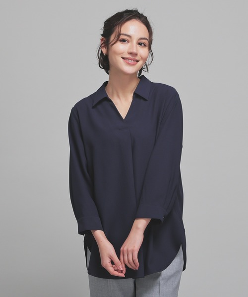 OHGA  スキッパーブラウス ohga シースルースキッパーブラウス - メルカリ