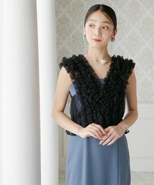 新品同様【定価1.3万】A part by チュールフリルベスト セージグリーン 楽天市場】【SALE／41%OFF】チュールフリルベスト A part by