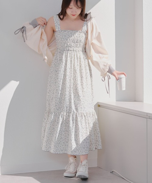 Another Branch olive des olive(アナザーブランチオリーブデオリーブ)の「【お気に入り上位!】3WAYシャーリングジャンスカ(ワンピース・レディース・ブラック/ベージュ/ブルー系その他/イエロー系その他/パープル系その他・FREE)」の5枚目の写真