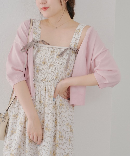 Another Branch olive des olive(アナザーブランチオリーブデオリーブ)の「【お気に入り上位!】3WAYシャーリングジャンスカ(ワンピース・レディース・ブラック/ベージュ/ブルー系その他/イエロー系その他/パープル系その他・FREE)」の1枚目の写真