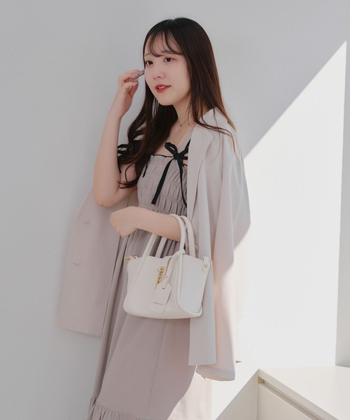 Another Branch olive des olive(アナザーブランチオリーブデオリーブ)の「【お気に入り上位!】3WAYシャーリングジャンスカ(ワンピース・レディース・ブラック/ベージュ/ブルー系その他/イエロー系その他/パープル系その他・FREE)」の6枚目の写真