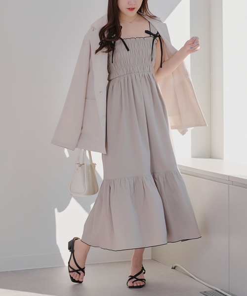 Another Branch olive des olive(アナザーブランチオリーブデオリーブ)の「【お気に入り上位!】3WAYシャーリングジャンスカ(ワンピース・レディース・ブラック/ベージュ/ブルー系その他/イエロー系その他/パープル系その他・FREE)」の11枚目の写真