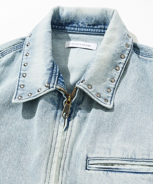 FREAK'S STORE(フリークスストア)の「スタッズ 加工 デニムショートブルゾン(ブルゾン・メンズ・サックスブルー/ブルー・MEDIUM/LARGE)」の20枚目の写真