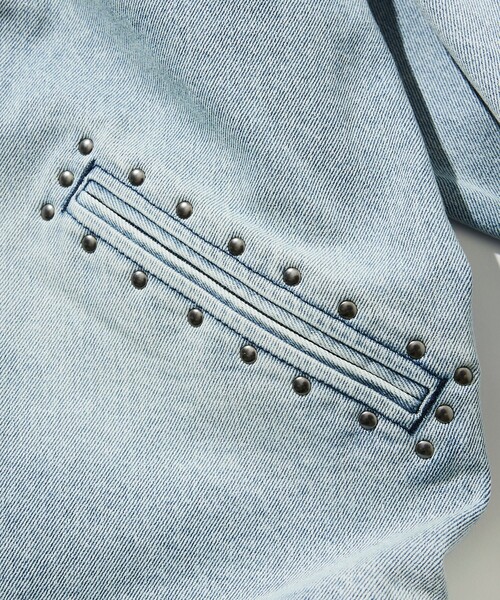 FREAK'S STORE(フリークスストア)の「スタッズ 加工 デニムショートブルゾン(ブルゾン・メンズ・サックスブルー/ブルー・MEDIUM/LARGE)」の18枚目の写真