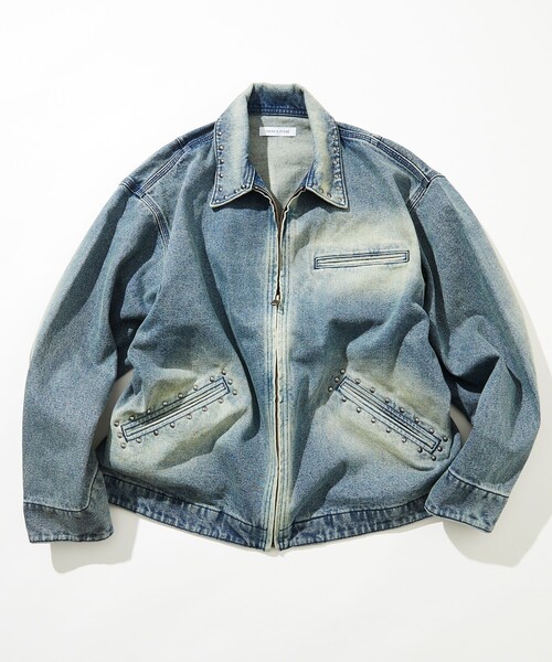 FREAK'S STORE(フリークスストア)の「スタッズ 加工 デニムショートブルゾン(ブルゾン・メンズ・サックスブルー/ブルー・MEDIUM/LARGE)」の15枚目の写真
