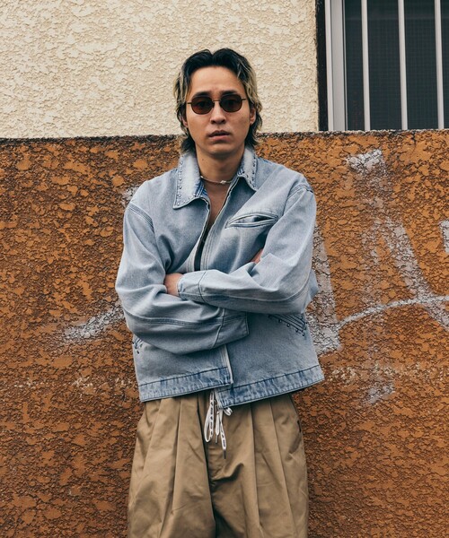 FREAK'S STORE(フリークスストア)の「スタッズ 加工 デニムショートブルゾン(ブルゾン・メンズ・サックスブルー/ブルー・MEDIUM/LARGE)」の10枚目の写真