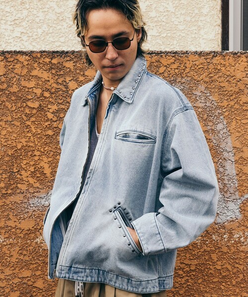 Acne Studios デニム調プリントのキャンバス製大型ショッパー Acne Studios - デニムミニスカート - ミッドブルー