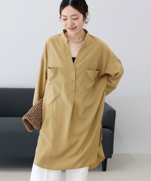 【中古】 わらい話088（ワッハッハッ）（日本編） 長袖ジョーゼット両ポケスキッパーワンピース（ワンピース）｜Aletta