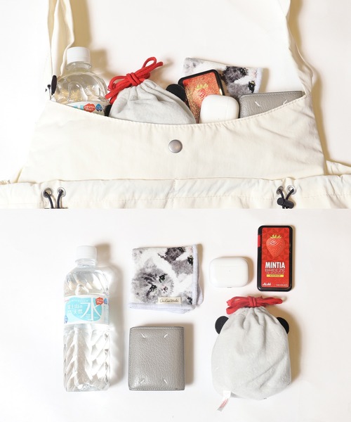 coca（coca）（コカ）の「ドロストポケットショルダーバッグ（ショルダーバッグ・レディース・アイボリー/ブラック・ONE SIZE）」の13枚目の写真