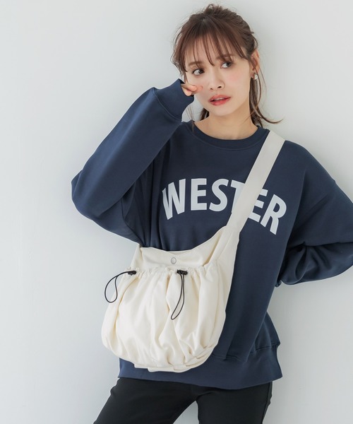 カジュアルジャケット M〜2XL バックロゴ ドロップショルダー ドロストポケットショルダーバッグ（ショルダーバッグ）｜coca