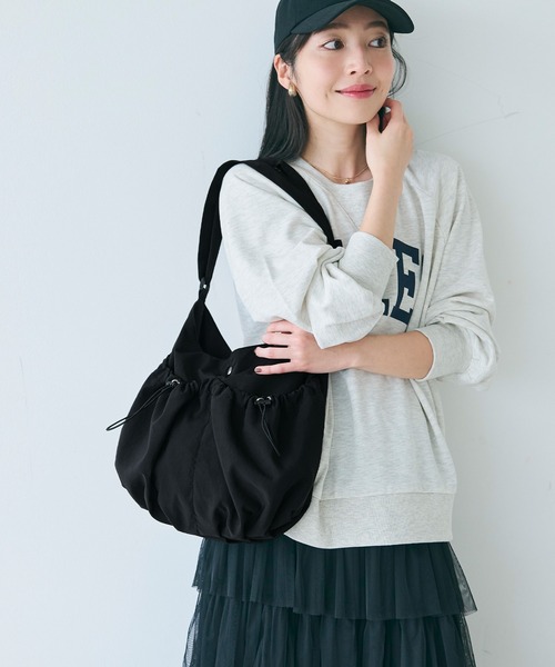 coca（coca）（コカ）の「ドロストポケットショルダーバッグ（ショルダーバッグ・レディース・アイボリー/ブラック・ONE SIZE）」の10枚目の写真