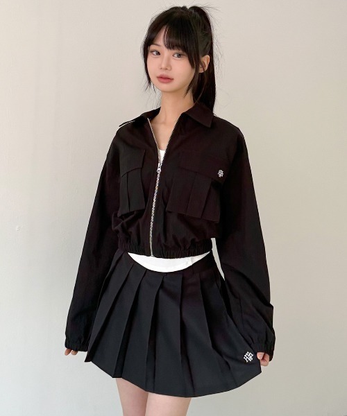 muahmuah(ムーアムーア)の「A'GEM/9 × .kom 『muah muah/ムーアムーア』 STITCH LOGO FLEATS SKIRT/ステッチロゴ プリーツスカート(スカート・レディース・ブラック・S/M)」の9枚目の写真