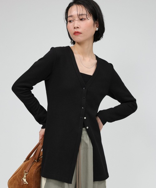 BABYLONE（バビロン）の「ハリヌキニットカーディガン（カーディガン/ボレロ・レディース・オフホワイト/ブラック・フリー）」の6枚目の写真