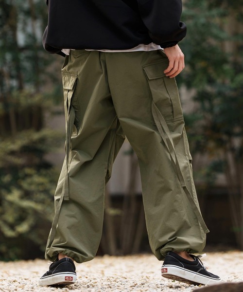 CAMBIO(カンビオ)の「mp13312-綿ナイロンM-65イージーカーゴパンツ(カーゴパンツ・メンズ・オリーブ/スミクロ・S/M/L/XL)」の4枚目の写真