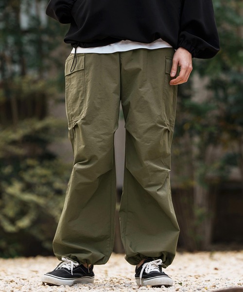 CAMBIO(カンビオ)の「mp13312-綿ナイロンM-65イージーカーゴパンツ(カーゴパンツ・メンズ・オリーブ/スミクロ・S/M/L/XL)」の5枚目の写真