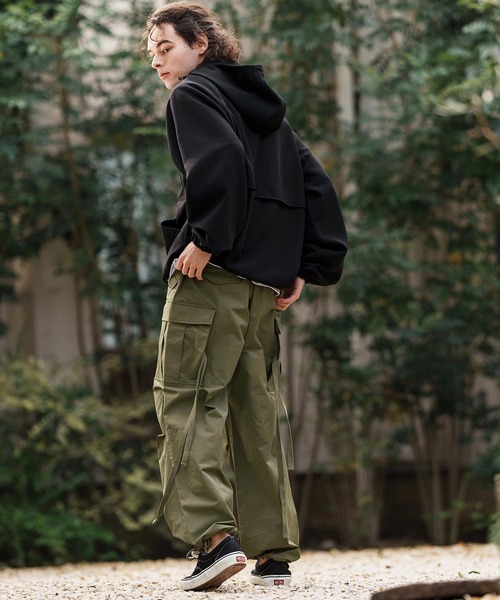 CAMBIO(カンビオ)の「mp13312-綿ナイロンM-65イージーカーゴパンツ(カーゴパンツ・メンズ・オリーブ/スミクロ・S/M/L/XL)」の7枚目の写真