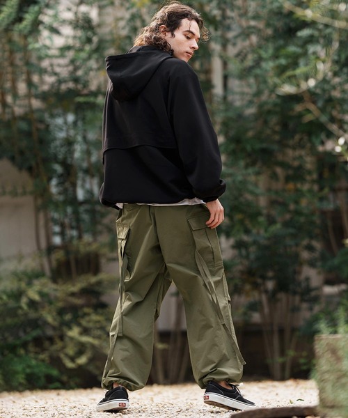 CAMBIO(カンビオ)の「mp13312-綿ナイロンM-65イージーカーゴパンツ(カーゴパンツ・メンズ・オリーブ/スミクロ・S/M/L/XL)」の8枚目の写真