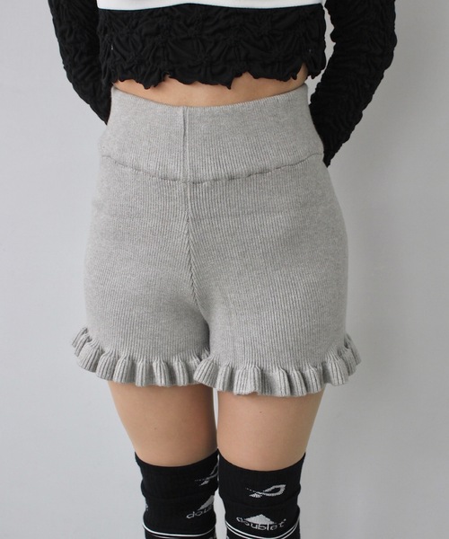 SANSeLF(サンセルフ)の「ヘムフリルニットショートパンツ【SANSeLF】sanw25s016(その他パンツ・レディース・アイボリー/ブラック/グレー・FREE)」の11枚目の写真