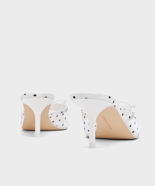 CHARLES & KEITH（チャールズ & キース）の「ルーシュド ボウヒールミュール（サンダル・レディース・ダークブラウン/ブラック系その他2/ドット・25.5cm/25cm/24.5cm/23.5cm/23cm/22.5cm/22cm/26.5cm）」の22枚目の写真