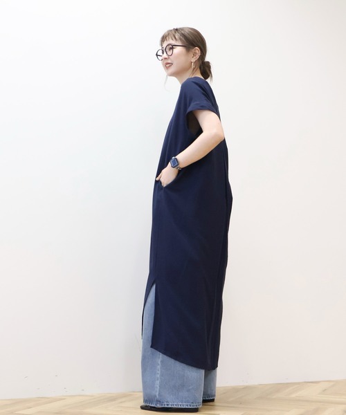 AMERICAN HOLIC（アメリカンホリック）の「接触冷感スキッパーワンピース（ワンピース・レディース・ライトベージュ/ブラック/ネイビー・FREE）」の13枚目の写真