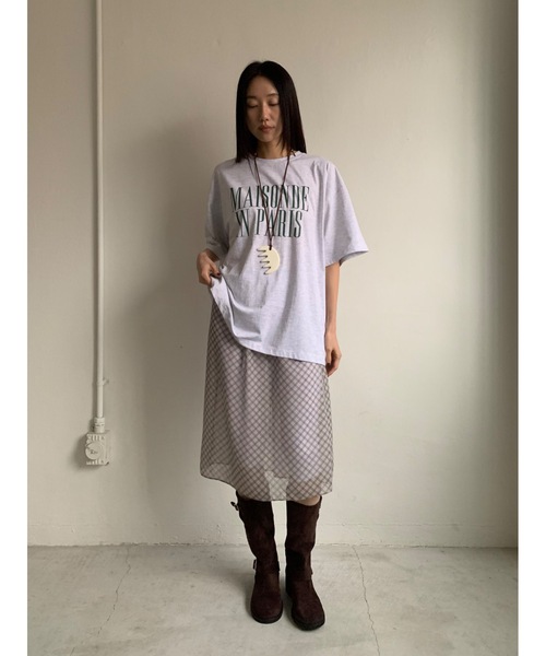 Didot.showroom（ディドット ショールーム）の「【DIDOT.】着丈違いの2サイズ展開｜レイヤードスカート（スカート・レディース・ブラウン/アイボリー/ブラック/グレー・SHORT/LONG）」の10枚目の写真