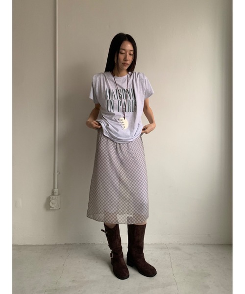 Didot.showroom（ディドット ショールーム）の「【DIDOT.】着丈違いの2サイズ展開｜レイヤードスカート（スカート・レディース・ブラウン/アイボリー/ブラック/グレー・SHORT/LONG）」の6枚目の写真