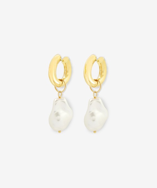 ESTELLE パールピアス ステンレス パール フープ ピアス ESTELLE/エステール（ピアス