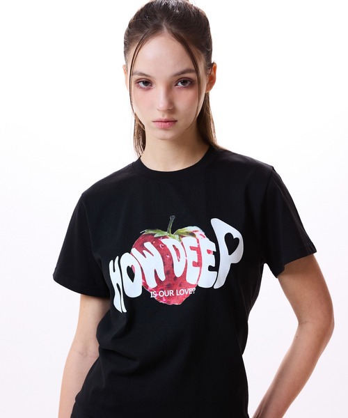IM HOW DEEP STRAWBERRY TEE（Tシャツ/カットソー）｜LUVISTRUE
