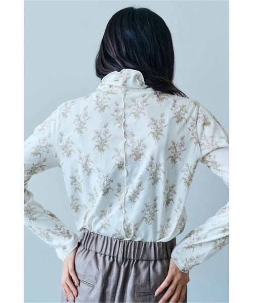 MEDE19F（メデジュウキュウ）の「ＭＥＤＥ１９Ｆ　ミュルーズモダン〈「ミュルーズ染織美術館」アーカイブコレクション〉コットンプリントハイネックトップス（Tシャツ/カットソー・レディース・ホワイト系その他/グリーン系その他・L/M/LL）」の10枚目の写真