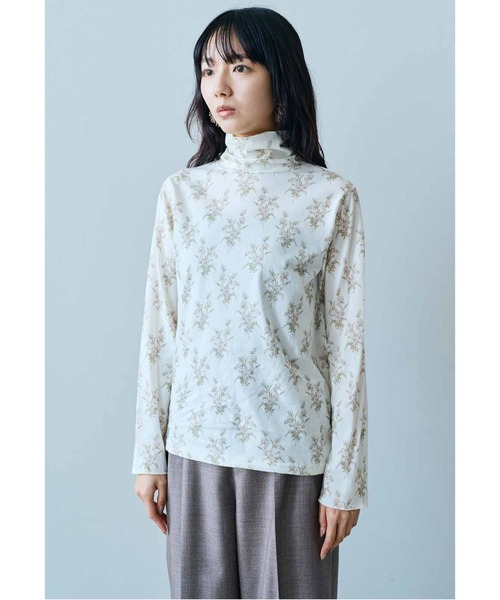 MEDE19F（メデジュウキュウ）の「ＭＥＤＥ１９Ｆ　ミュルーズモダン〈「ミュルーズ染織美術館」アーカイブコレクション〉コットンプリントハイネックトップス（Tシャツ/カットソー・レディース・ホワイト系その他/グリーン系その他・L/M/LL）」の11枚目の写真