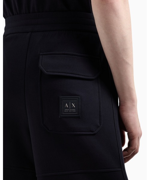 ARMANI EXCHANGE（アルマーニエクスチェンジ）の「【A|X アルマーニ エクスチェンジ】ボンデッドストレッチ ハーフパンツ（スウェットパンツ・メンズ・ダークネイビー・SMALL/LARGE/MEDIUM/X-LARGE/X-SMALL）」の5枚目の写真