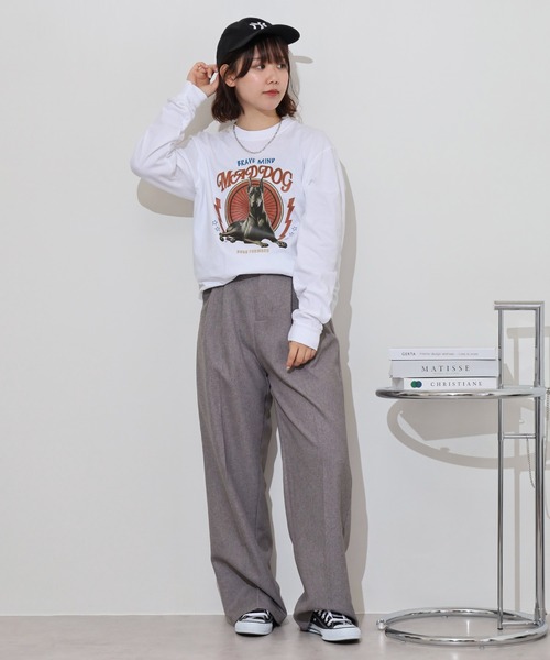 MODISH GAZE(モディシュガゼ)の「MODISH GAZE ドーベルマン ピグメントロンT(Tシャツ/カットソー・メンズ・ホワイト/ブラウン/グレー/ブラック・M/L)」の21枚目の写真