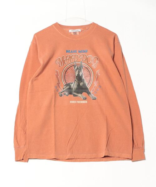 MODISH GAZE(モディシュガゼ)の「MODISH GAZE ドーベルマン ピグメントロンT(Tシャツ/カットソー・メンズ・ホワイト/ブラウン/グレー/ブラック・M/L)」の7枚目の写真