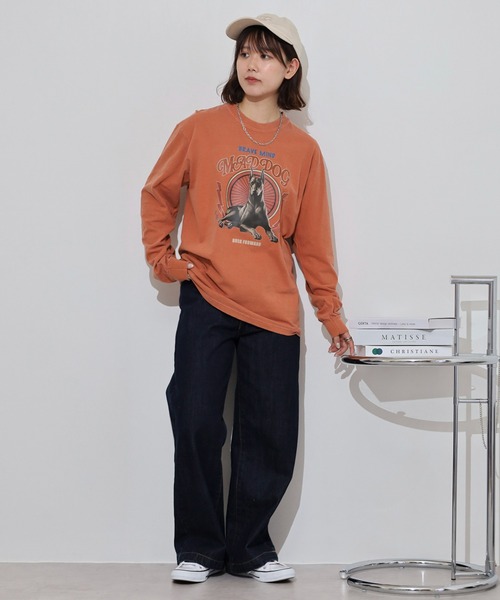 MODISH GAZE(モディシュガゼ)の「MODISH GAZE ドーベルマン ピグメントロンT(Tシャツ/カットソー・メンズ・ホワイト/ブラウン/グレー/ブラック・M/L)」の10枚目の写真