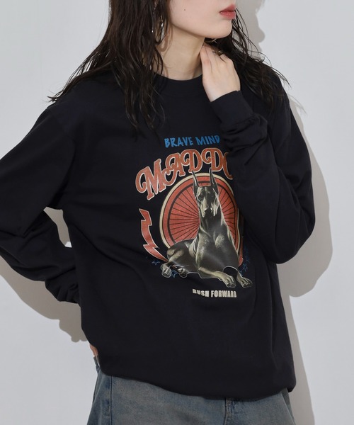 MODISH GAZE(モディシュガゼ)の「MODISH GAZE ドーベルマン ピグメントロンT(Tシャツ/カットソー・メンズ・ホワイト/ブラウン/グレー/ブラック・M/L)」の20枚目の写真