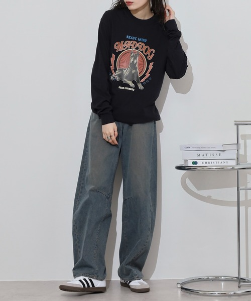 MODISH GAZE(モディシュガゼ)の「MODISH GAZE ドーベルマン ピグメントロンT(Tシャツ/カットソー・メンズ・ホワイト/ブラウン/グレー/ブラック・M/L)」の17枚目の写真