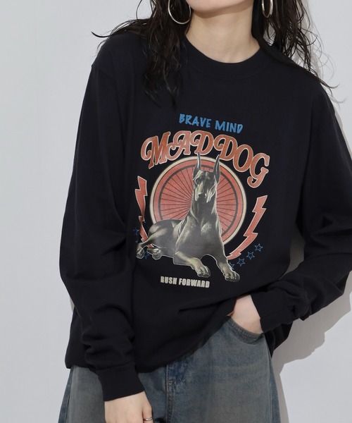 MODISH GAZE(モディシュガゼ)の「MODISH GAZE ドーベルマン ピグメントロンT(Tシャツ/カットソー・メンズ・ホワイト/ブラウン/グレー/ブラック・M/L)」の19枚目の写真