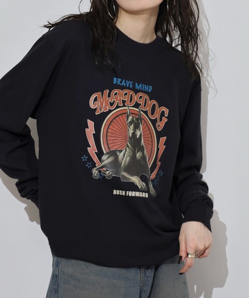 MODISH GAZE(モディシュガゼ)の「MODISH GAZE ドーベルマン ピグメントロンT(Tシャツ/カットソー・メンズ・ホワイト/ブラウン/グレー/ブラック・M/L)」の18枚目の写真