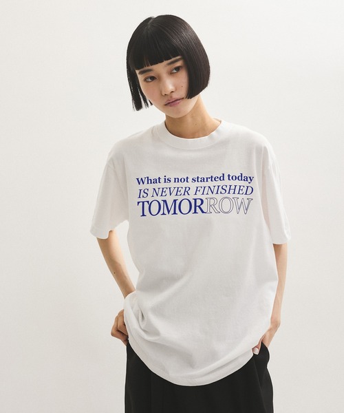 ADAM ET ROPE'(アダムエロペ)の「【HEAR MY NAME(ヒア マイネーム)】SS TEE(Tシャツ/カットソー・レディース・ブラック/ホワイト・FREE)」の2枚目の写真