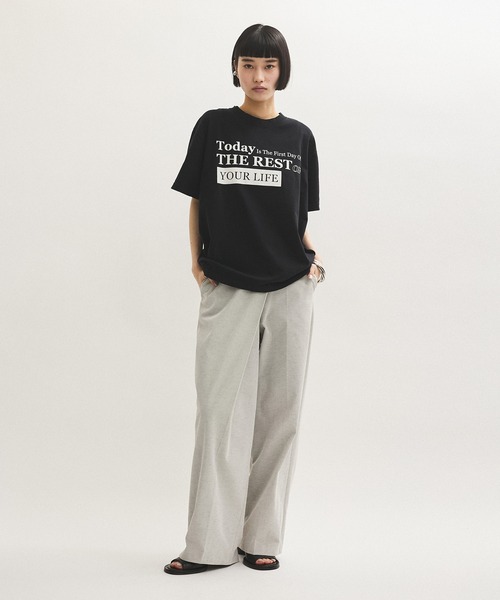 ADAM ET ROPE'(アダムエロペ)の「【HEAR MY NAME(ヒア マイネーム)】SS TEE(Tシャツ/カットソー・レディース・ブラック/ホワイト・FREE)」の4枚目の写真