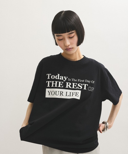 ADAM ET ROPE'(アダムエロペ)の「【HEAR MY NAME(ヒア マイネーム)】SS TEE(Tシャツ/カットソー・レディース・ブラック/ホワイト・FREE)」の9枚目の写真