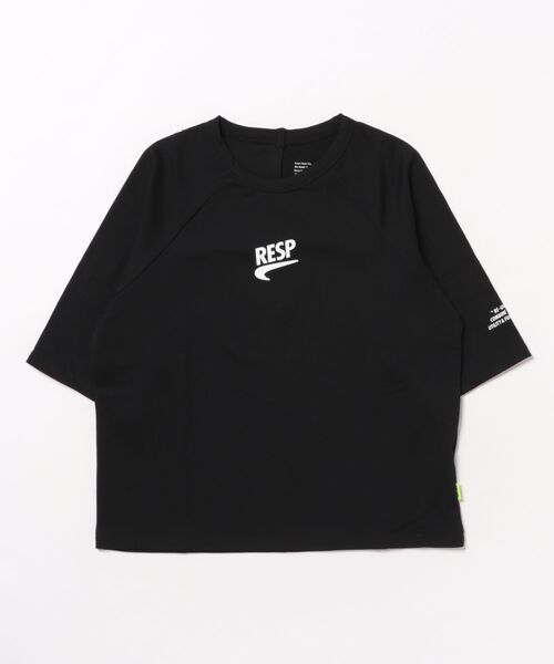 RE/SP（アールイーエスピー）の「RE/SP RE/SP 70% Raglan Tee アールイーエスピー アールイーエスピー 7分袖ラグランTシャツ（Tシャツ/カットソー・キッズ・ブラック/ライム・1/2/3/4）」の7枚目の写真