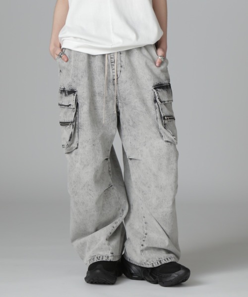 DANKE SCHON(ダンケシェーン)の「【WEB&DEPOT限定】DankeSchon/ダンケシェーン/DENIM WPOCKET CARGO(その他パンツ・レディース・ブラック/グレー・XL/L/M/S)」の2枚目の写真