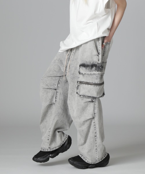 DANKE SCHON(ダンケシェーン)の「【WEB&DEPOT限定】DankeSchon/ダンケシェーン/DENIM WPOCKET CARGO(その他パンツ・レディース・ブラック/グレー・XL/L/M/S)」の3枚目の写真