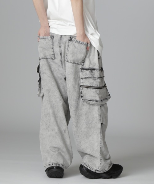 DANKE SCHON(ダンケシェーン)の「【WEB&DEPOT限定】DankeSchon/ダンケシェーン/DENIM WPOCKET CARGO(その他パンツ・レディース・ブラック/グレー・XL/L/M/S)」の4枚目の写真